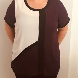 Worthington Abstract Blouse -Plus Size NWT